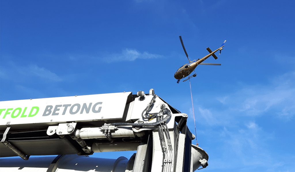 Levering i helikopter